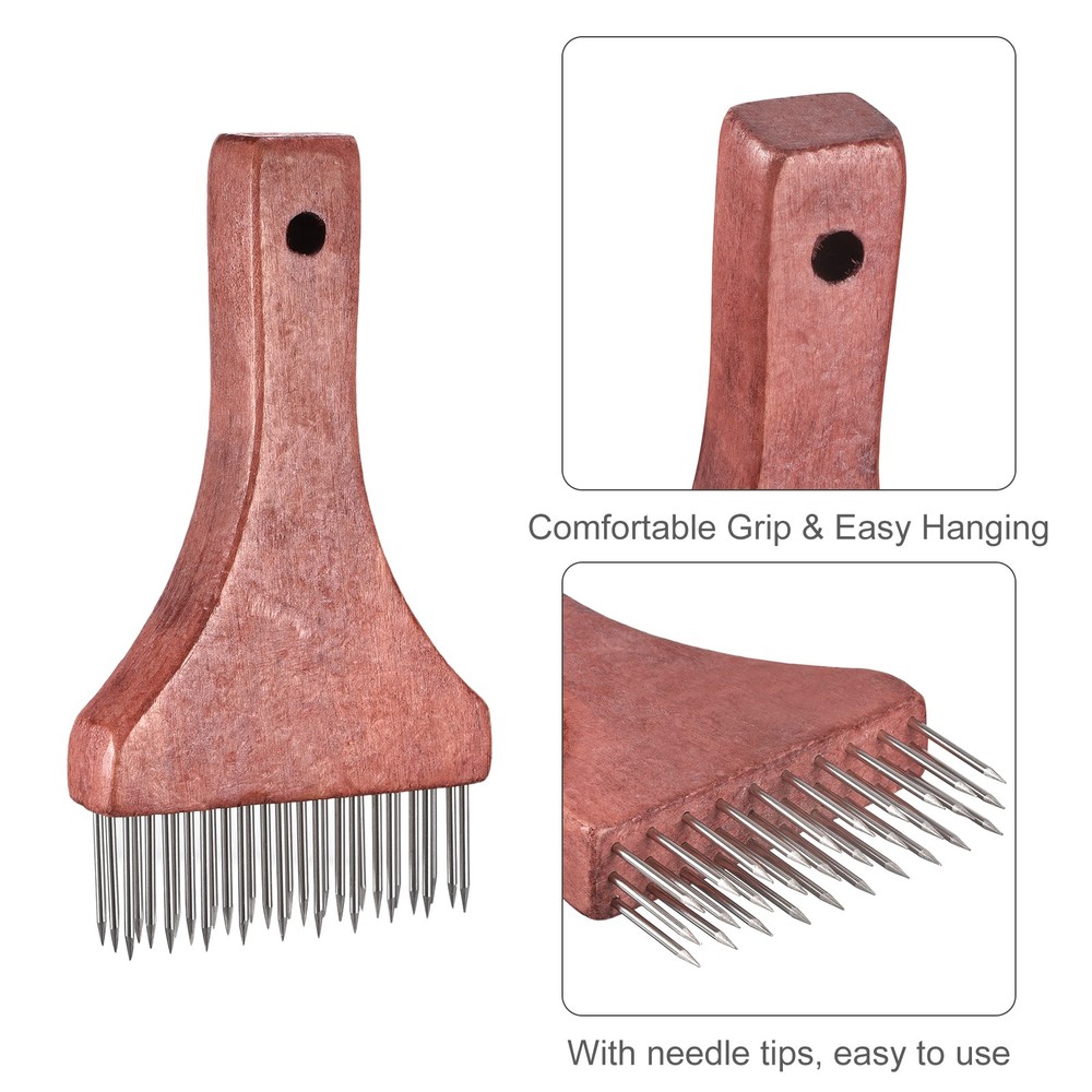 Stainless Steel Meat Tenderizer Meat Mallet Needle Nails Tools Red
