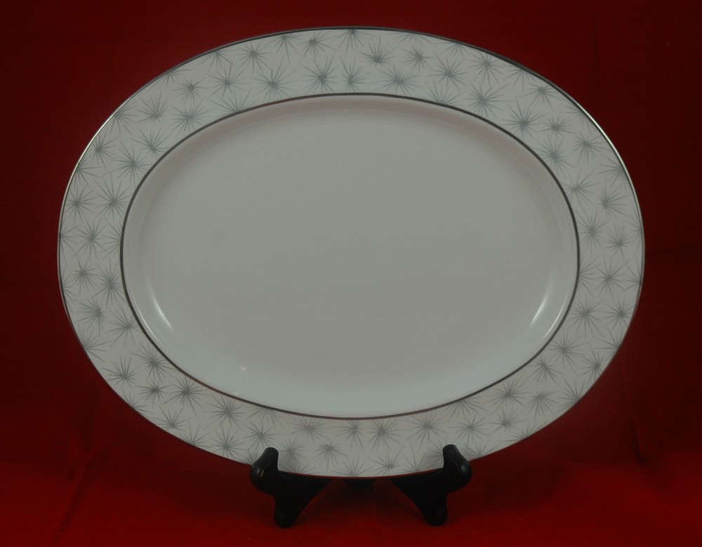 SPODE FINE BONE CHINA OVAL SERVING PLATTER THISTLEDOWN PATTERN