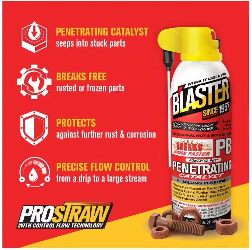 Blaster Powerful Rust Penetrating Catalyst With ProStraw - 11 oz.