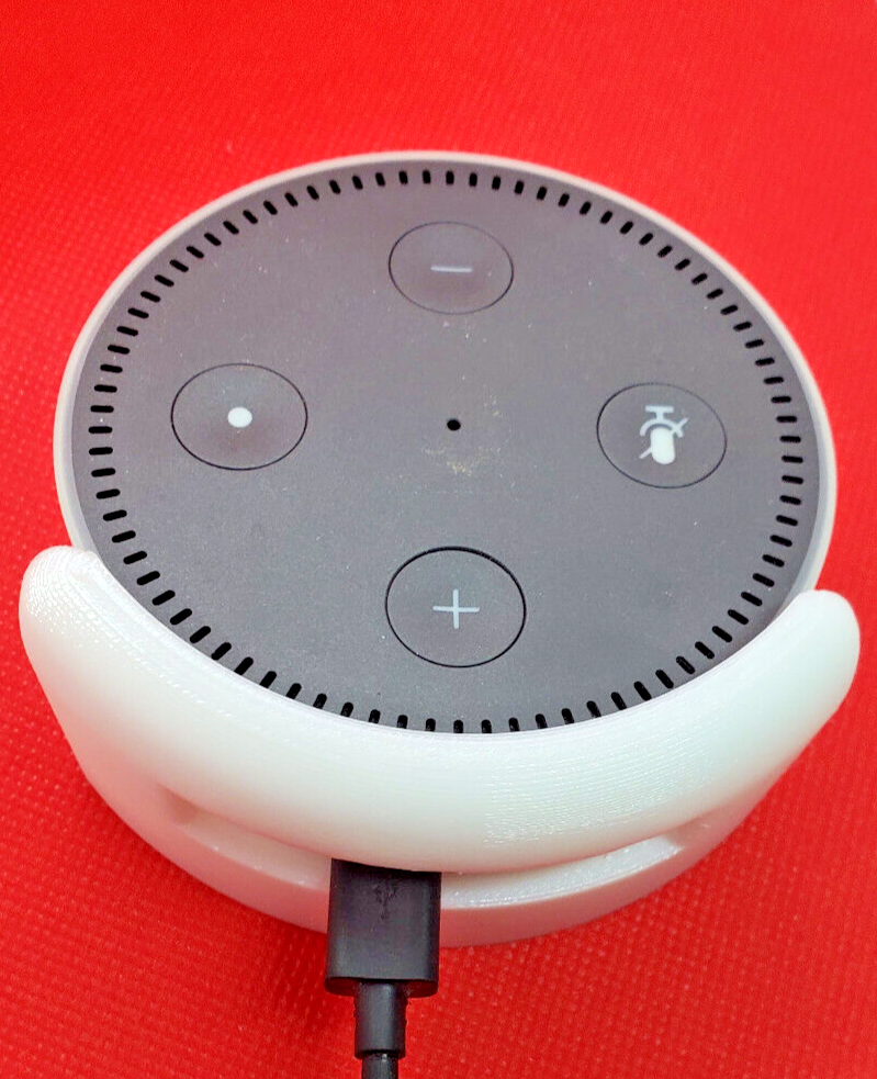 Alexa Echo Dot 3 Wall Mounted Form Fitting White