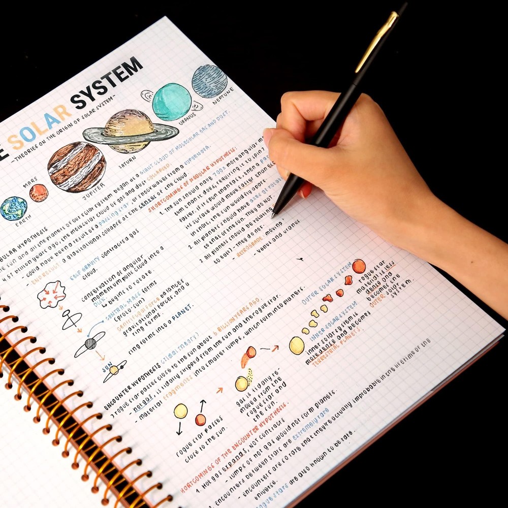 FLYING EAGLE 8.5 x 11 Large Graph Notebook Journal Spiral Graph, Blue