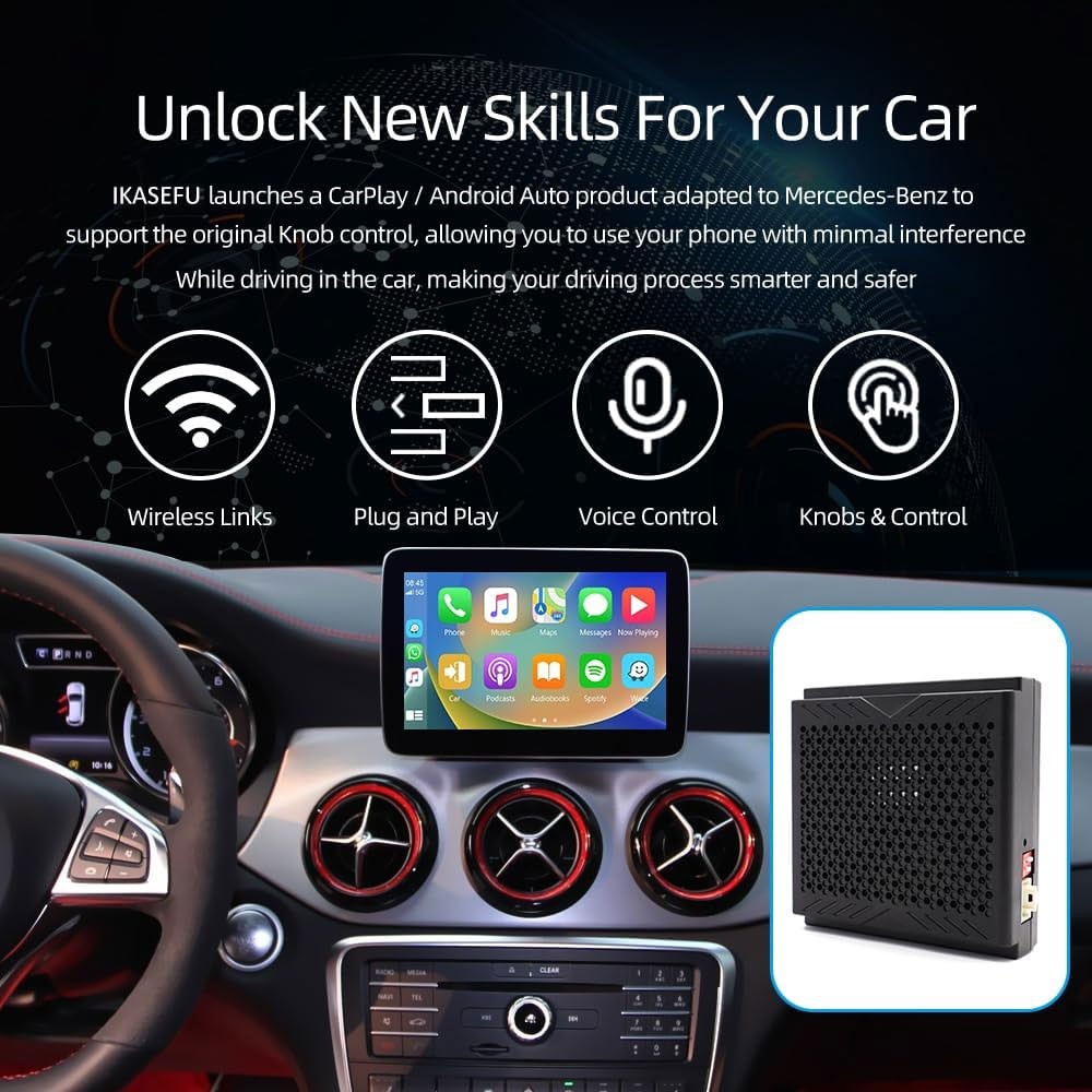 Wireless Apple CarPlay Android Auto For Mercedes Benz NTG 4.5 Module
