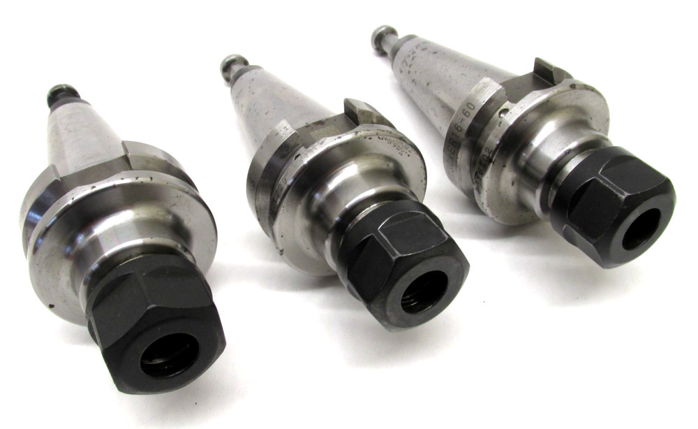 3 TECHNIKS BALANCED ER16 COLLET CHUCK TOOL HOLDERS w/ BT30 SHANKS
