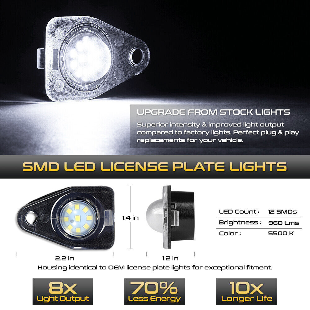 [FULL LED]License Plate Light Pair For Ford Expedition Freestar Taurus Navigator