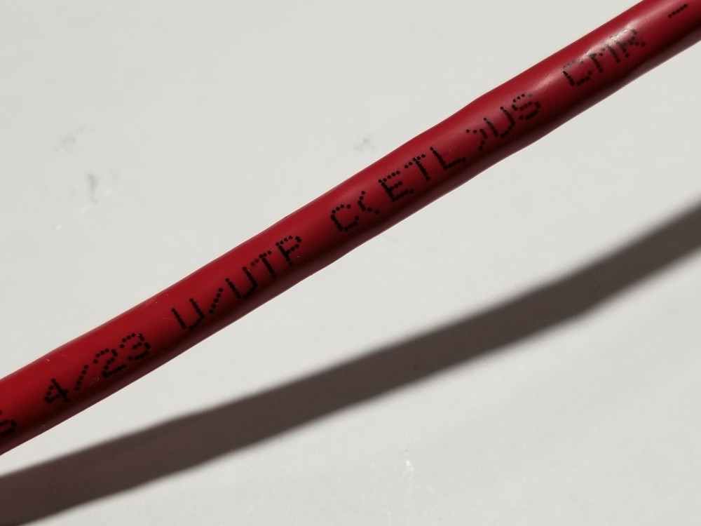 Commscope CS34R 23/4P Cat6 U/UTP WebTrak Riser Network Ethernet Cable Red /100ft