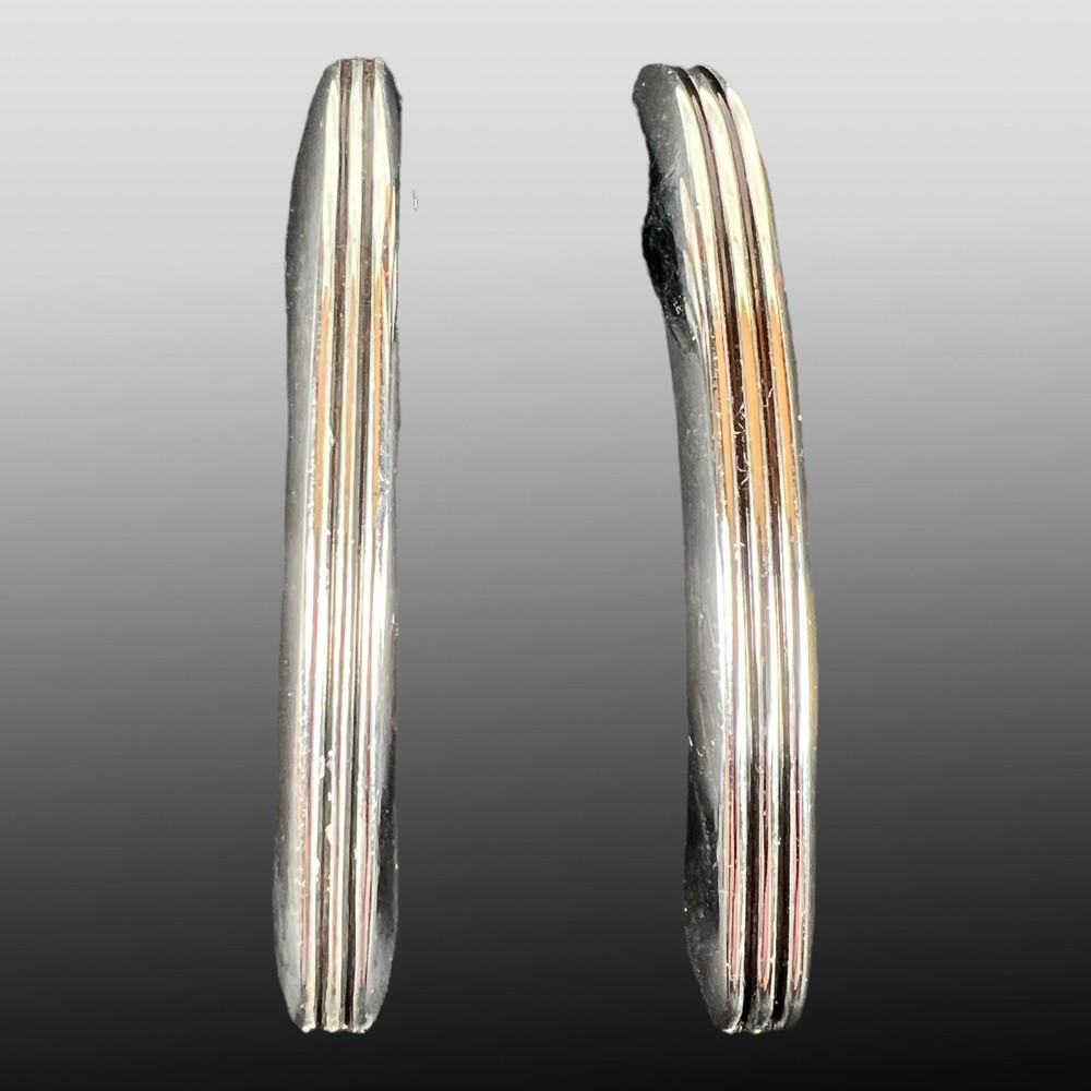 Vintage Pair Of Deco Chrome Cabinet Pulls Handles Hardware