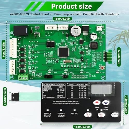 Upgrade Control Board Kit Replacement for Pool & Spa Heater - Fits MasterTemp, M