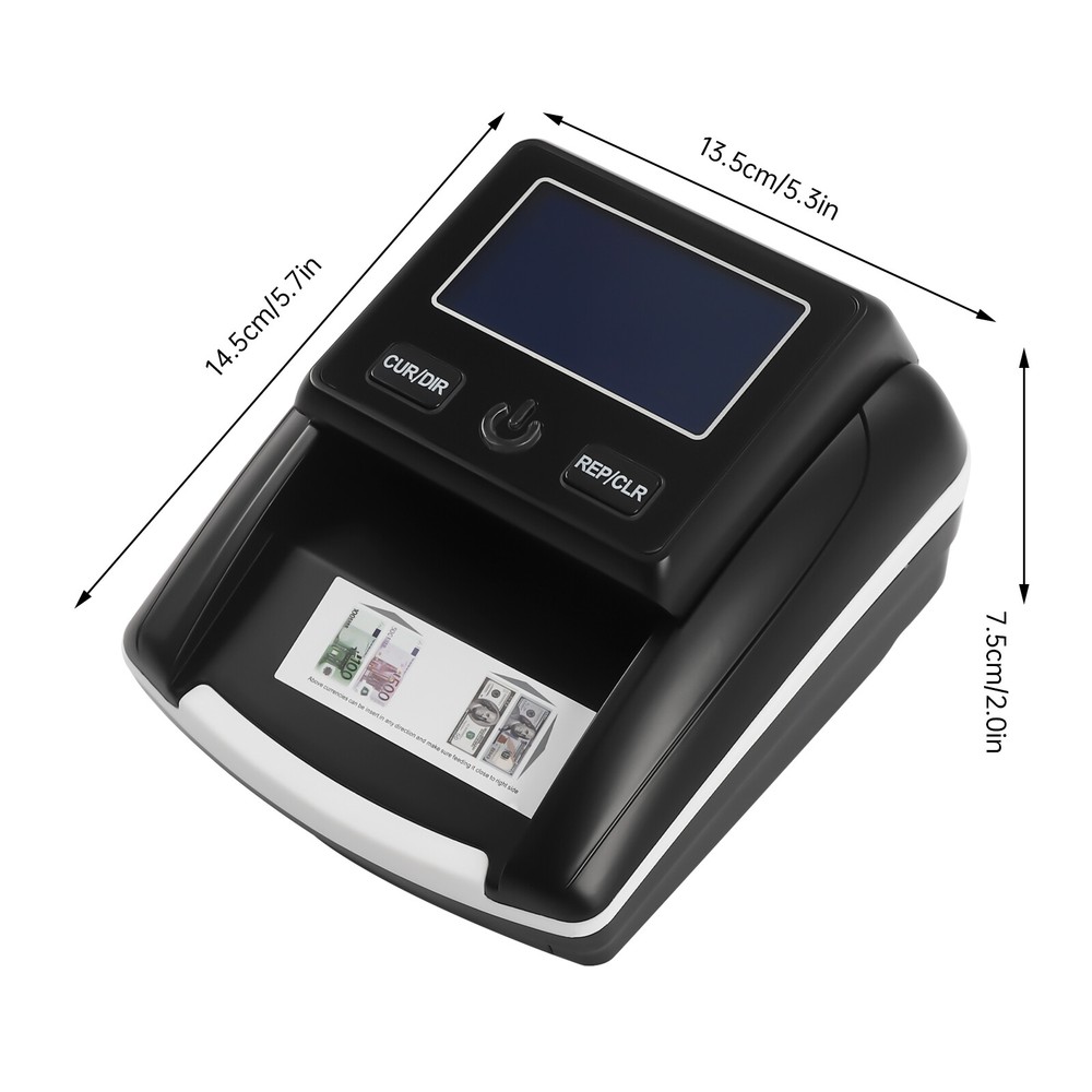 Counterfeit Bill Portable USD & EUR Bill Checker Machine Rechargeable Detector