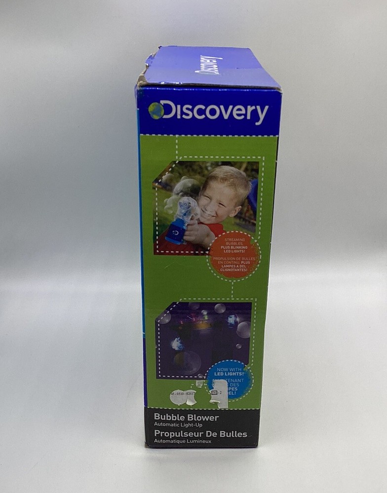 Discovery Kids LED Light Up Automatic Bubble Blower Green NIB