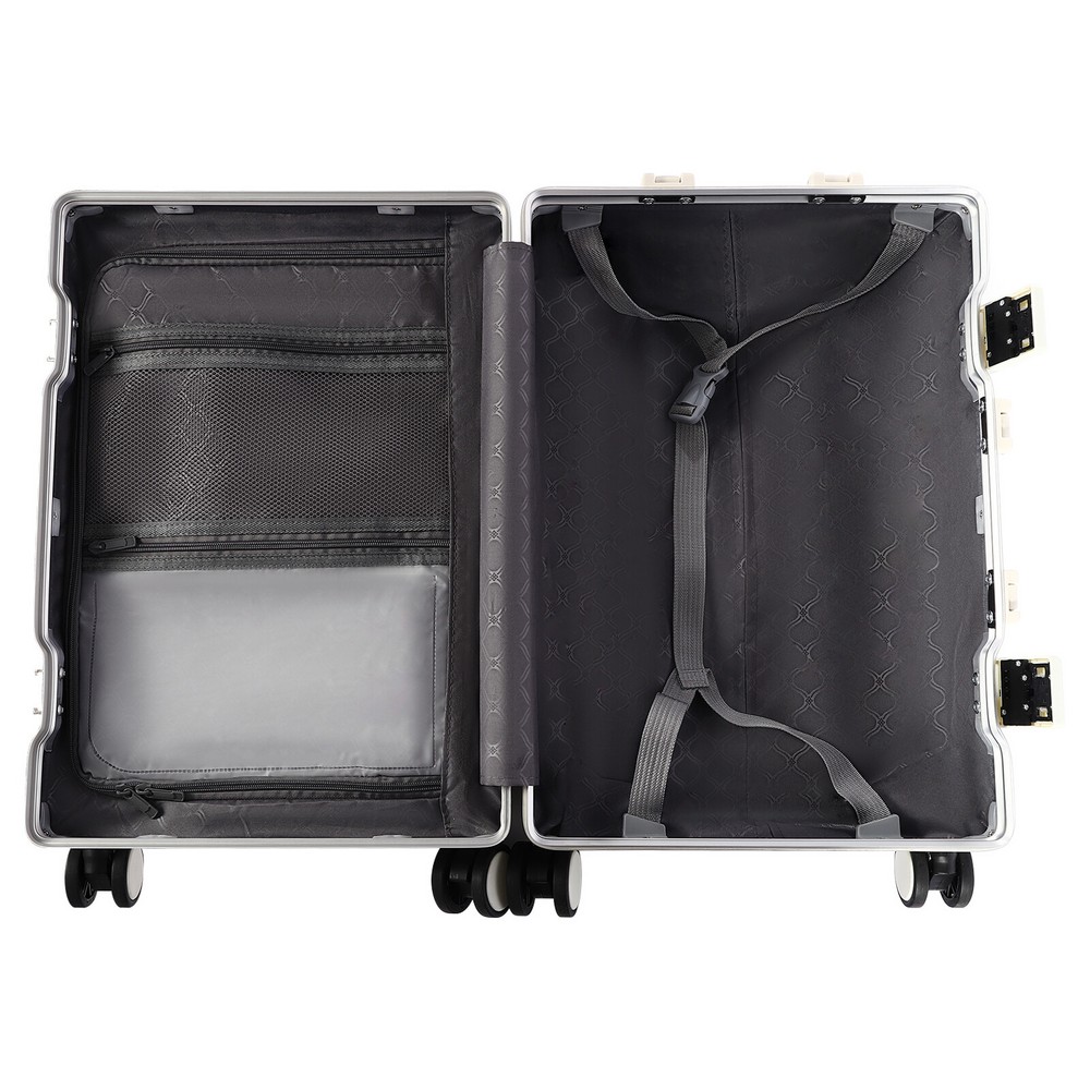 20" Front Opening Suitcase Boarding Cabin Suitcase Trolley Board Case Hard Shell