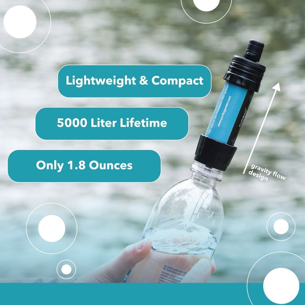 Puribag Micro Membrane Filter Straw: Mini Water Filter System