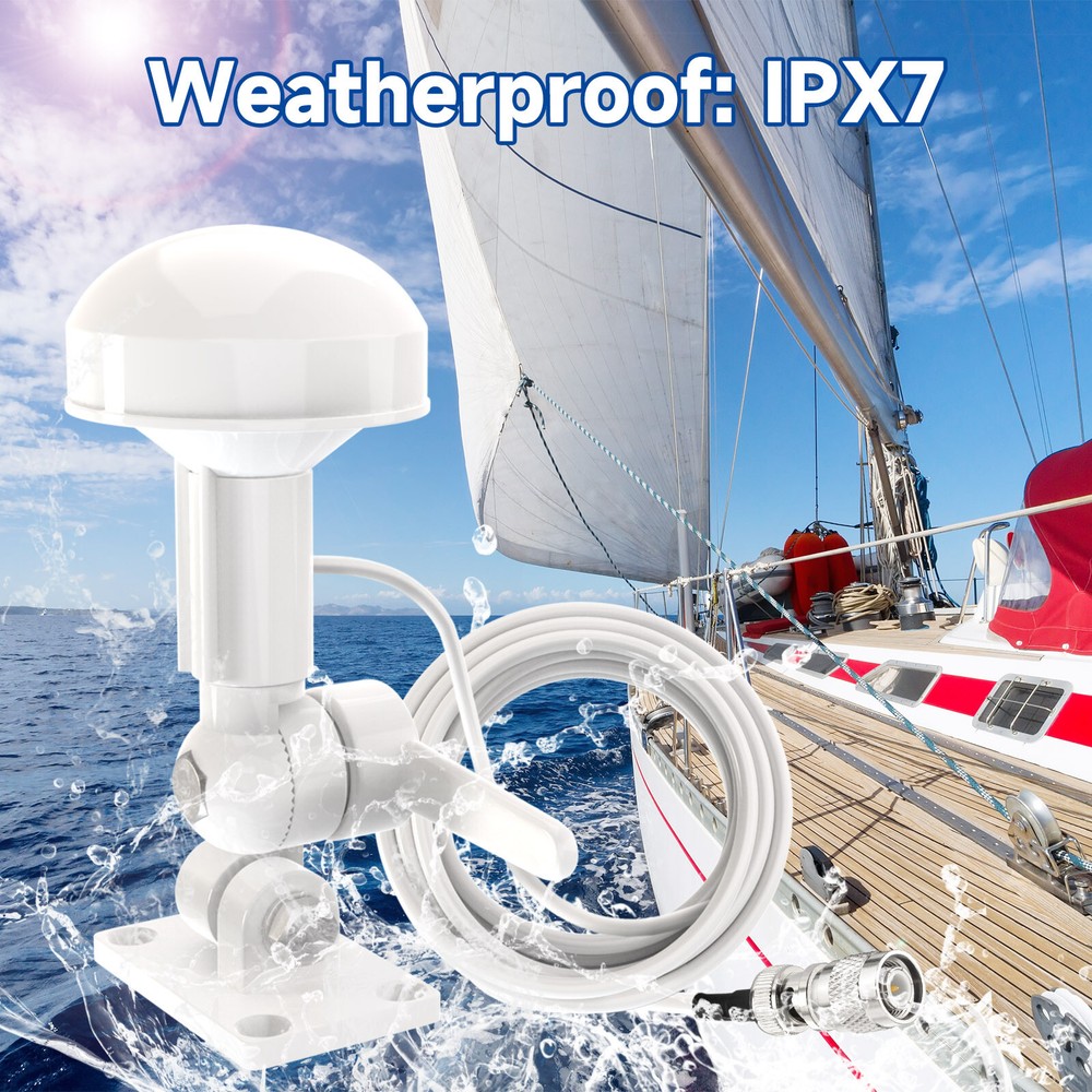 Boat Marine GPS Navigation External Antenna + Bracket for Garmin GPSMAP Trimble