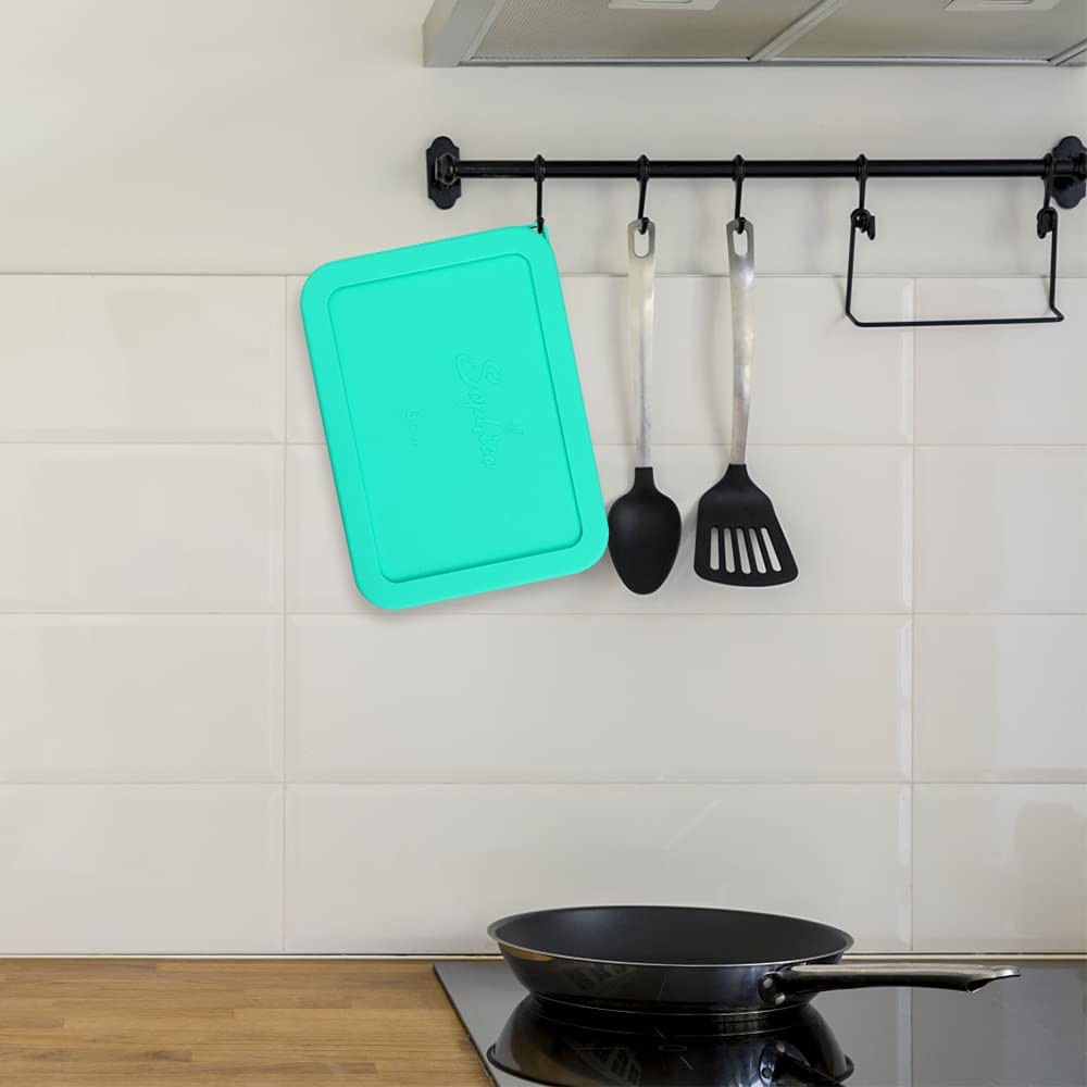 Sophico 6 Cup Rectangle Silicone Storage Cover Lids Replacement for Mint