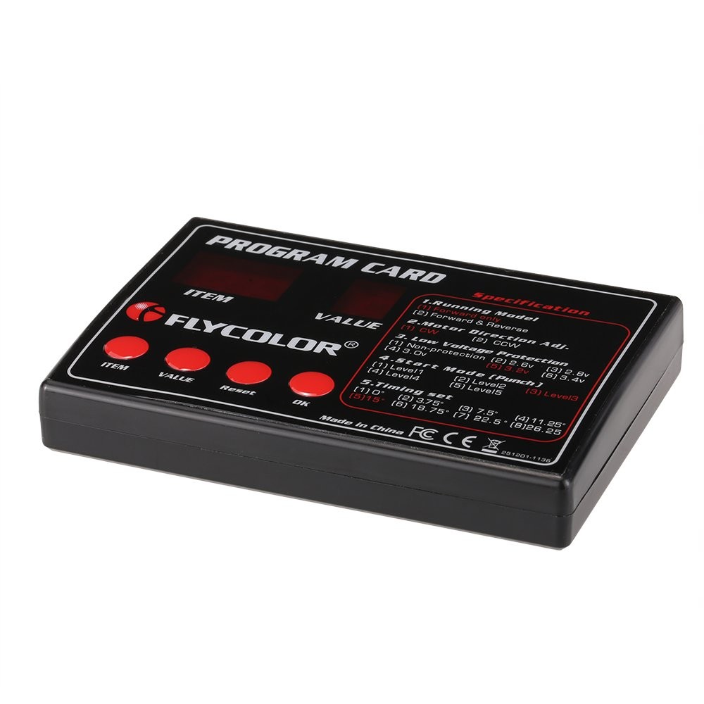 Flycolor Programing Card for RC Boats ESC Electronic Speed Controller