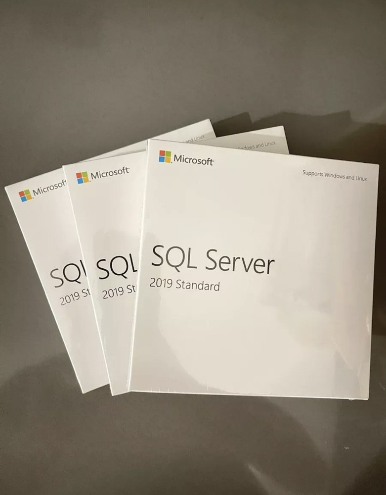 Brand New MS, SQL Server 2019 Standard (5 CAL) 16 Core License Key DVD & COA