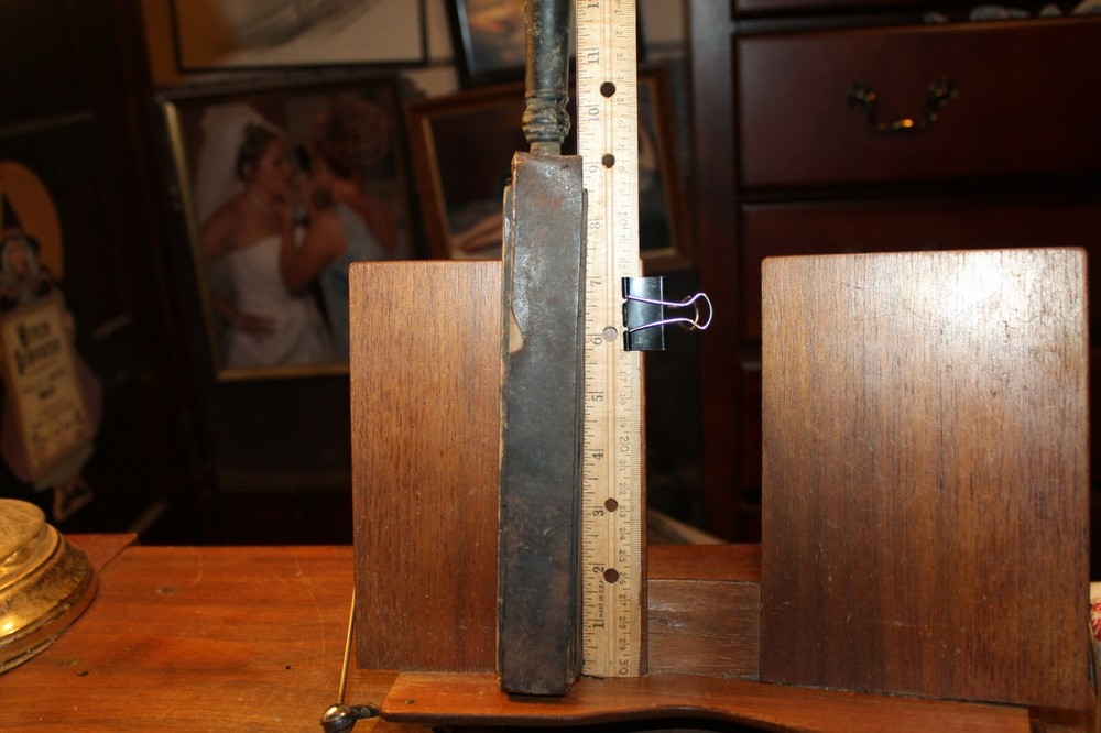 Antique 4 Sided Leather Razor Strop Wood Handle