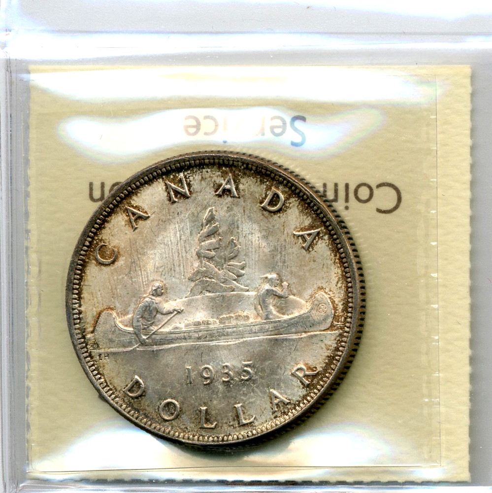 1935 Canada $1, Choice Uncirculated, ICCS MS64
