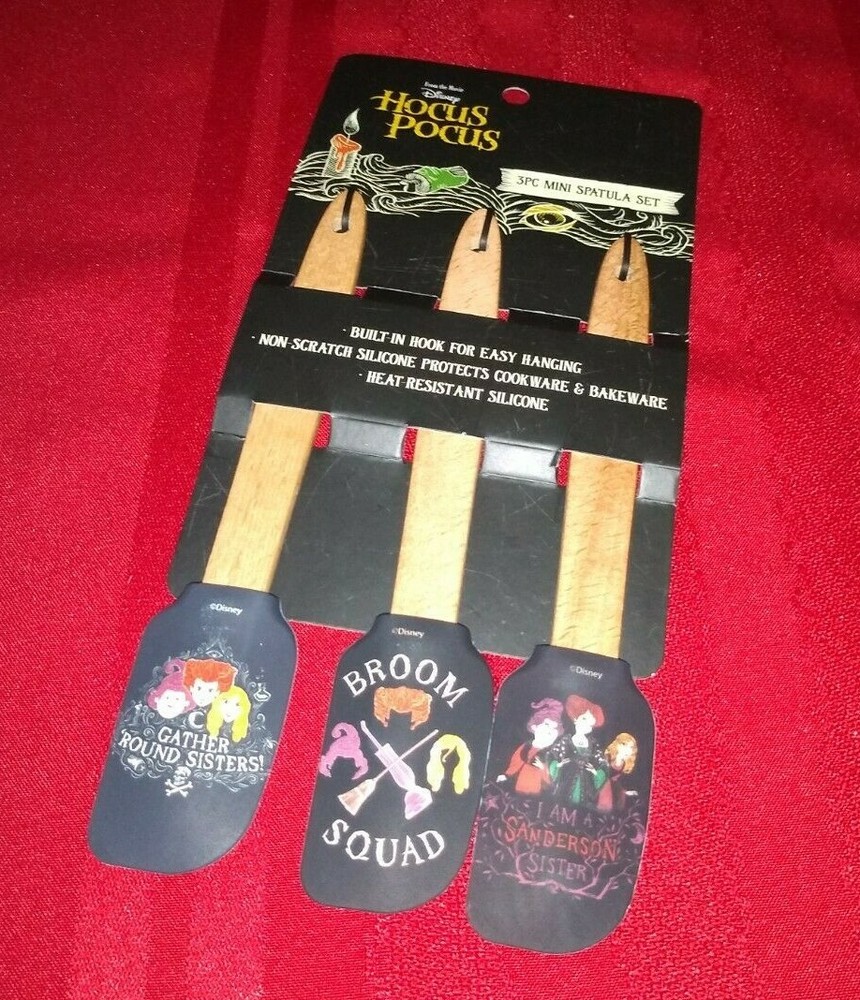 Disney Sanderson Sisters Hocus Pocus 3 pc Mini Spatula Set Non-Scratch Silicone