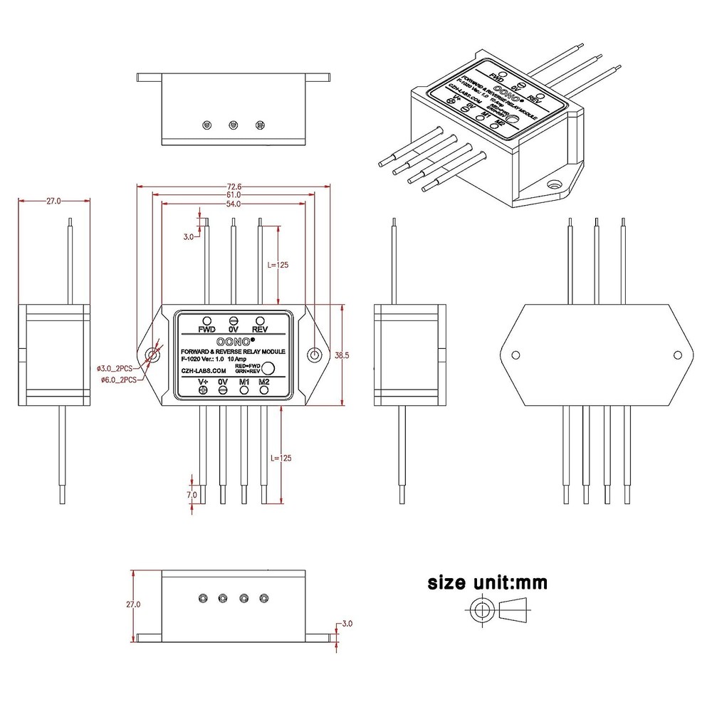 Forward And Reverse Relay Module For Motor Linear Actuator Reversing Relay Mode