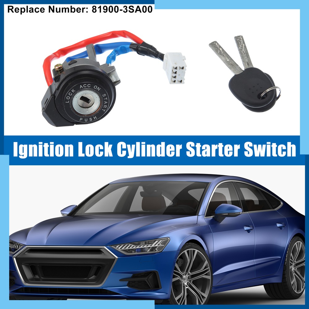 Pack (3) Ignition Switch Lock Cylinder with 2 Key Kit for Hyundai Sonata GLS