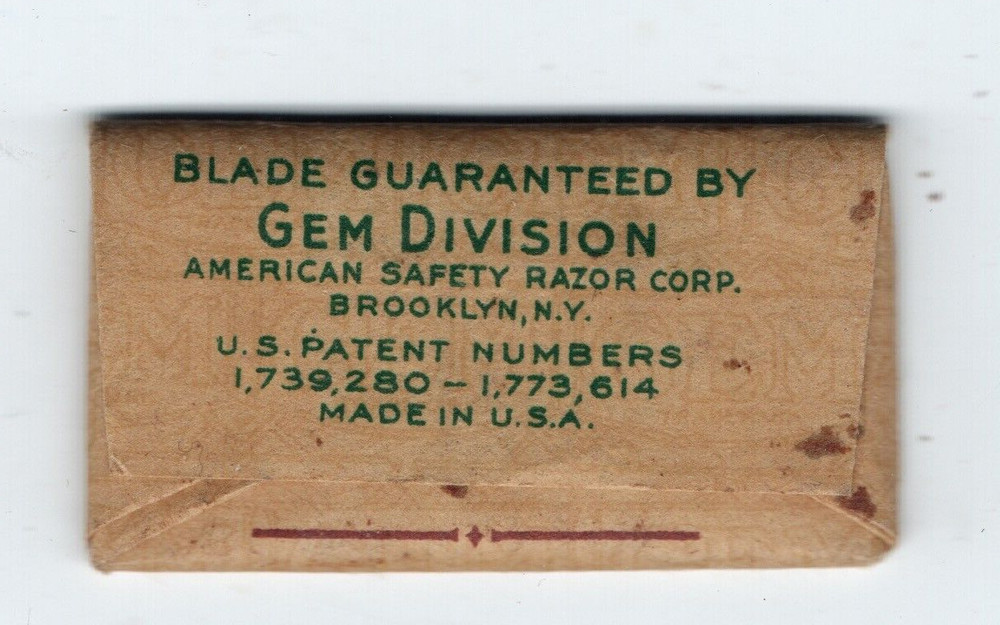Vintage Unused " Gem " Micromatic Razor Blade in Original Wrapper