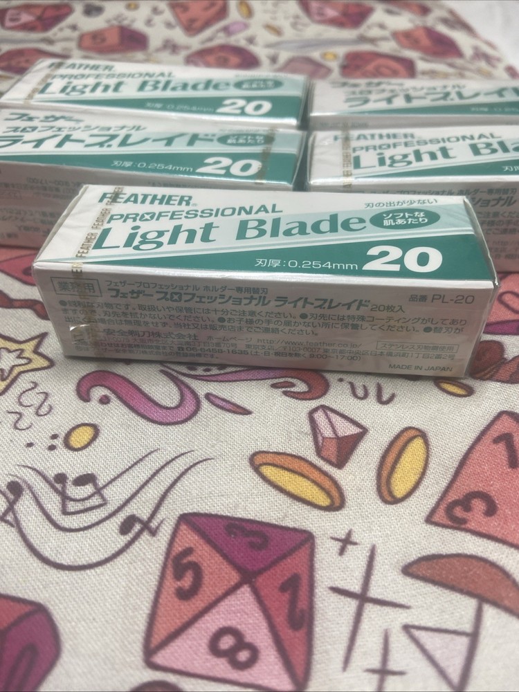 5 Packs Feather Professional Blade Light Blade 20 Blades Per Pack PL - 20 Razor