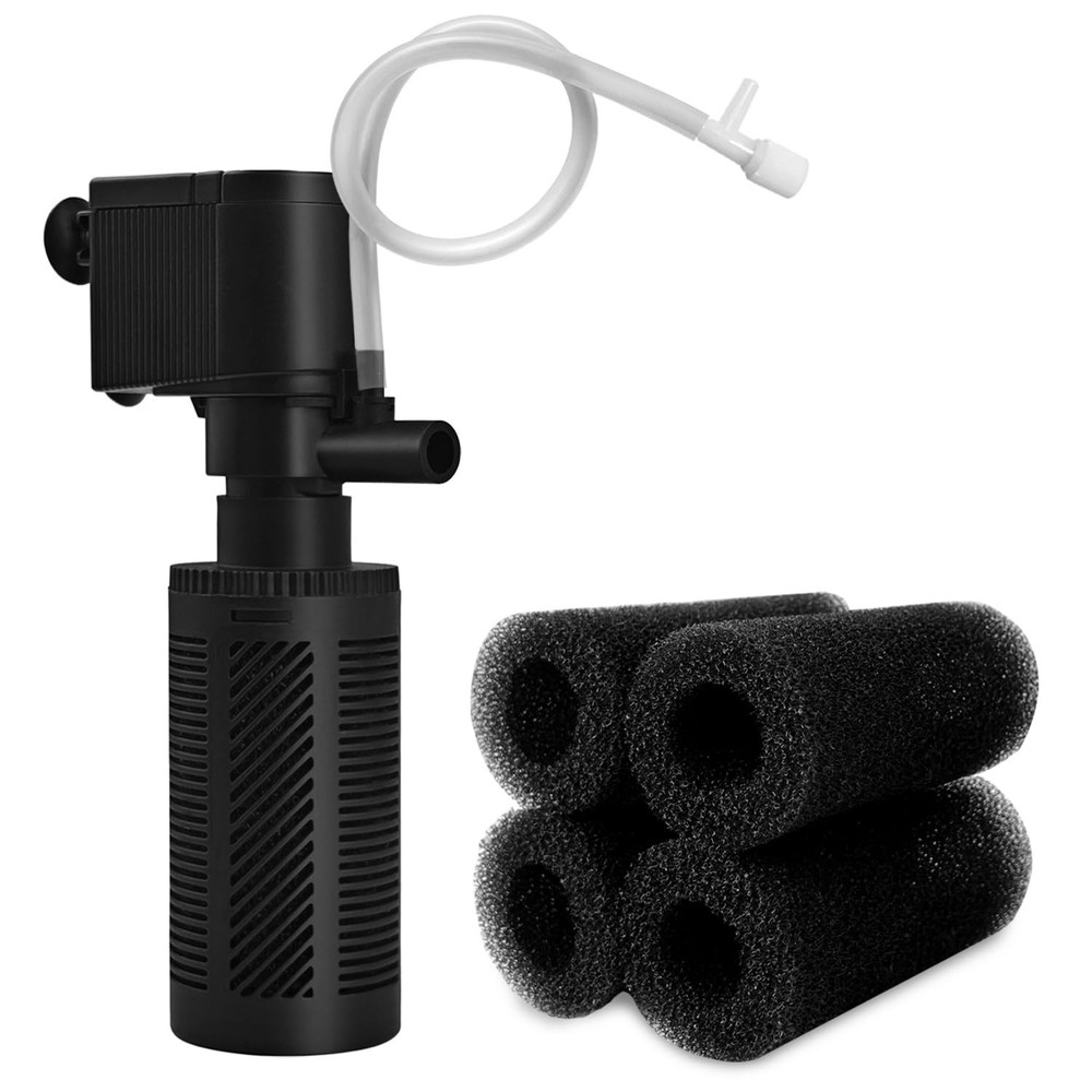 DOMICA Small Aquarium Filter with Aeration System 92GPH 5W Internal Filter fo...