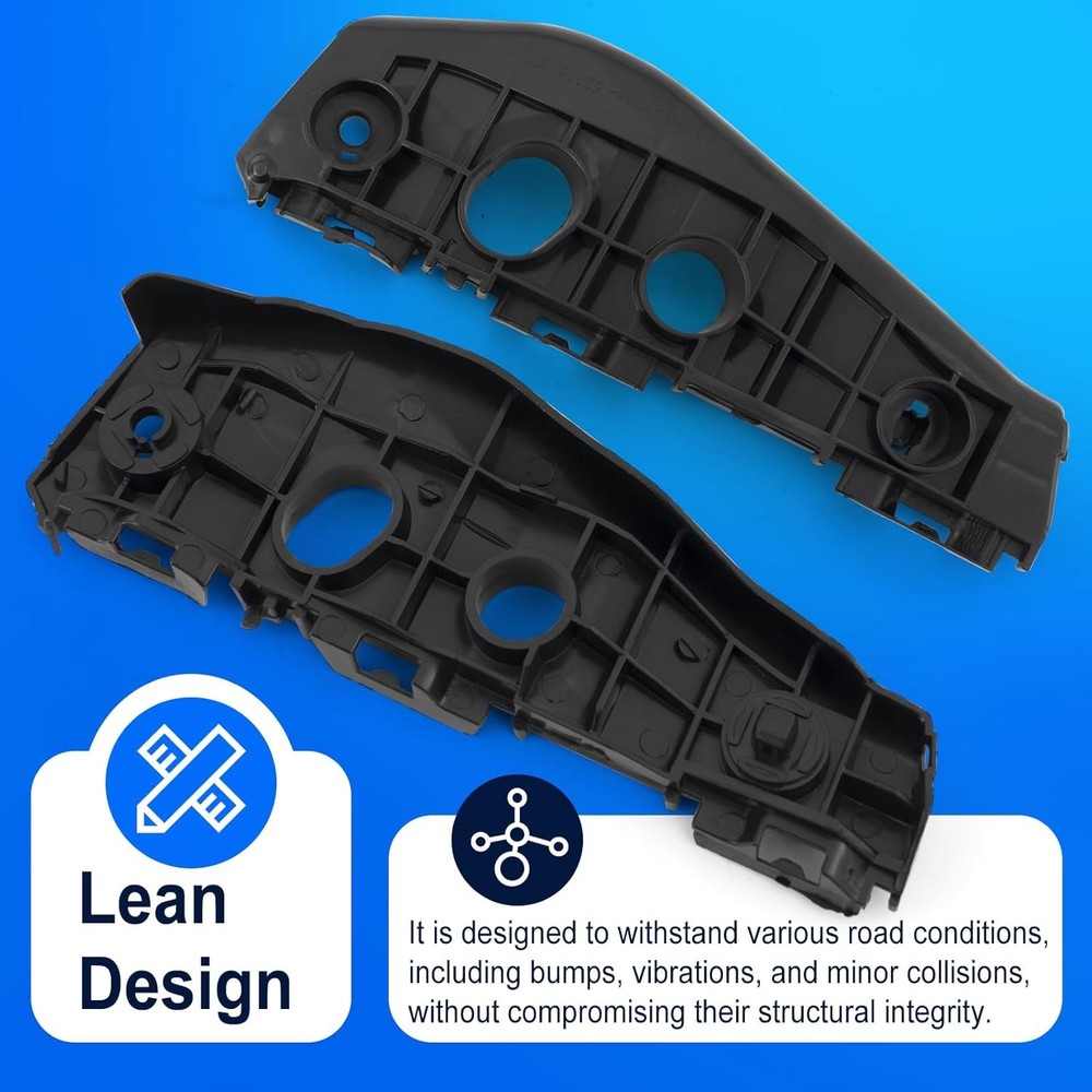 Front Bumper Cover Bumper Bracket Retainer Set Compatible with Corolla 2009-2010