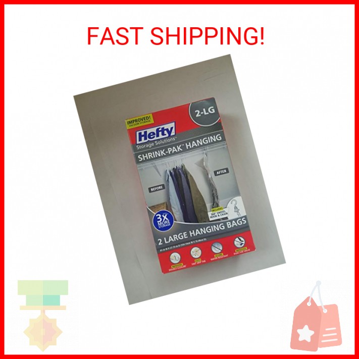 Hefty Shrink Pak - 2 Large Hanging Bags