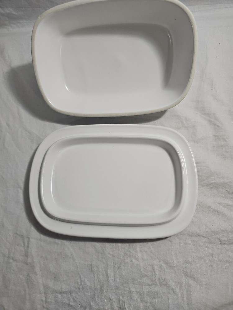 The Old Pottery Co. Covered Butter Dish w/ lid, oversized