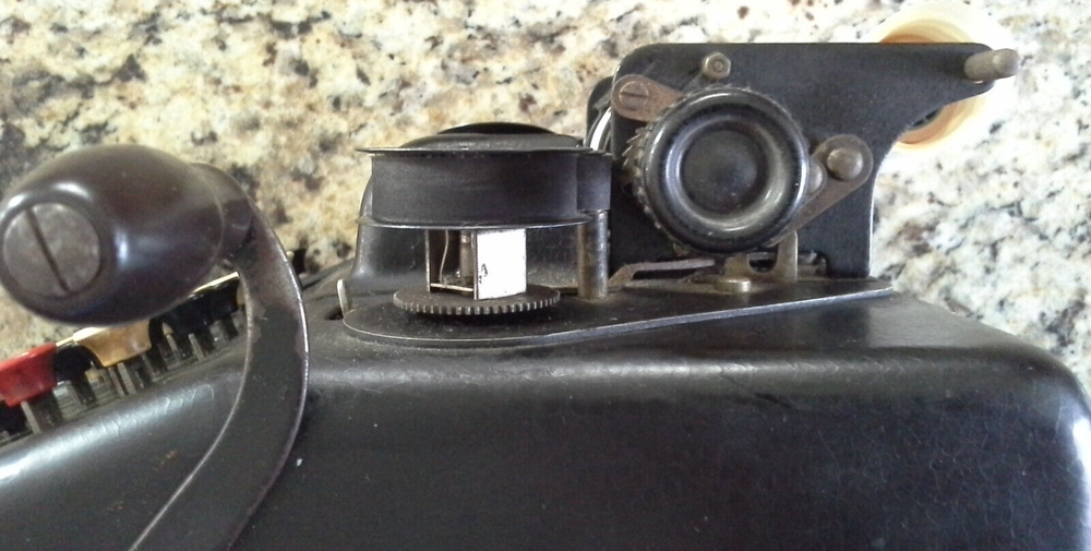 Burroughs Portable Green Top Adding Machine VINTAGE