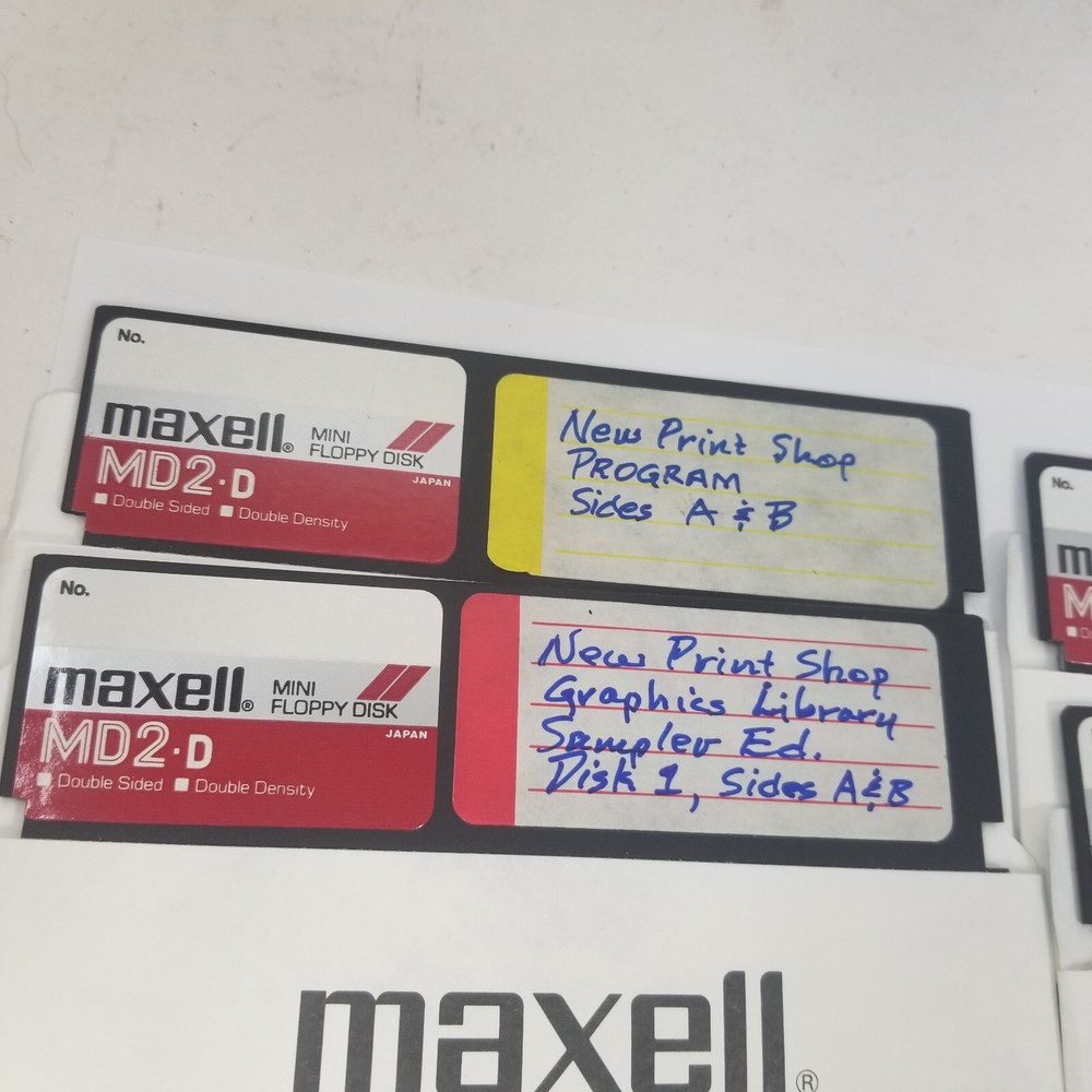 Vintage Apple II Print Shop Graphics Library 5.25” Floppy Disk