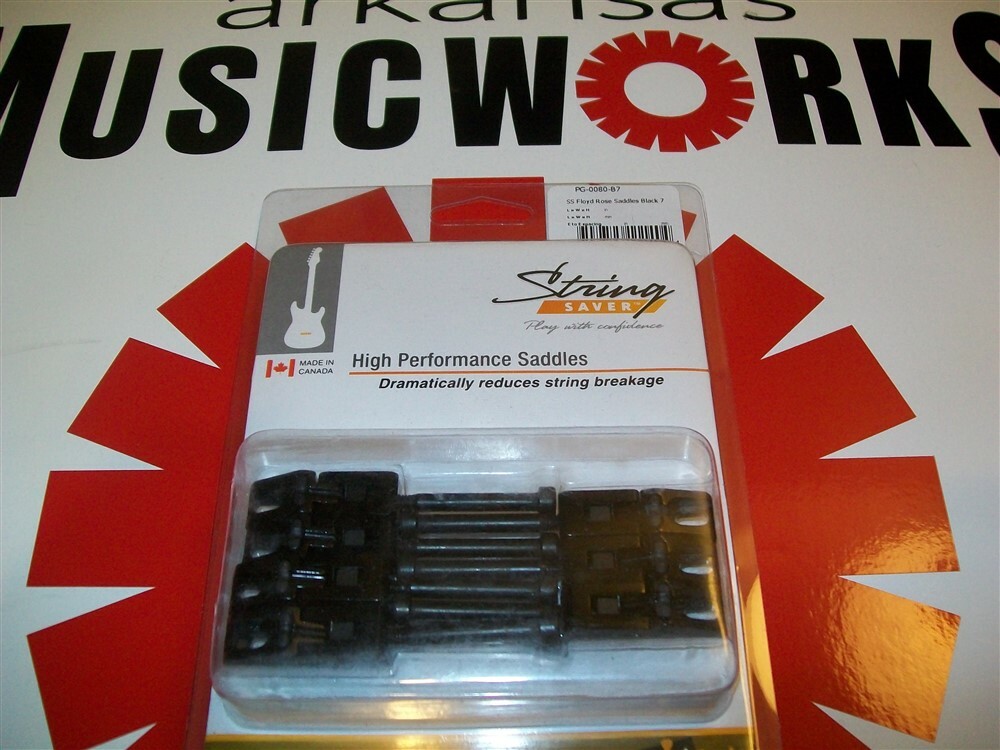 NEW - Graph Tech Floyd Rose String Saver Saddles (7), PG-0080-B7 - BLACK