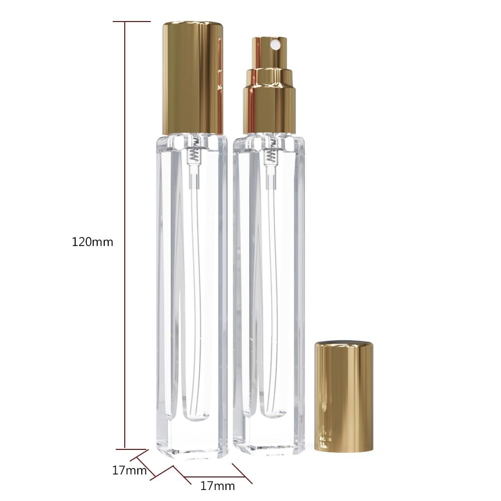 2-Pack 10ml Empty Perfume Atomizers – Refillable Spray Bottles with Pipette