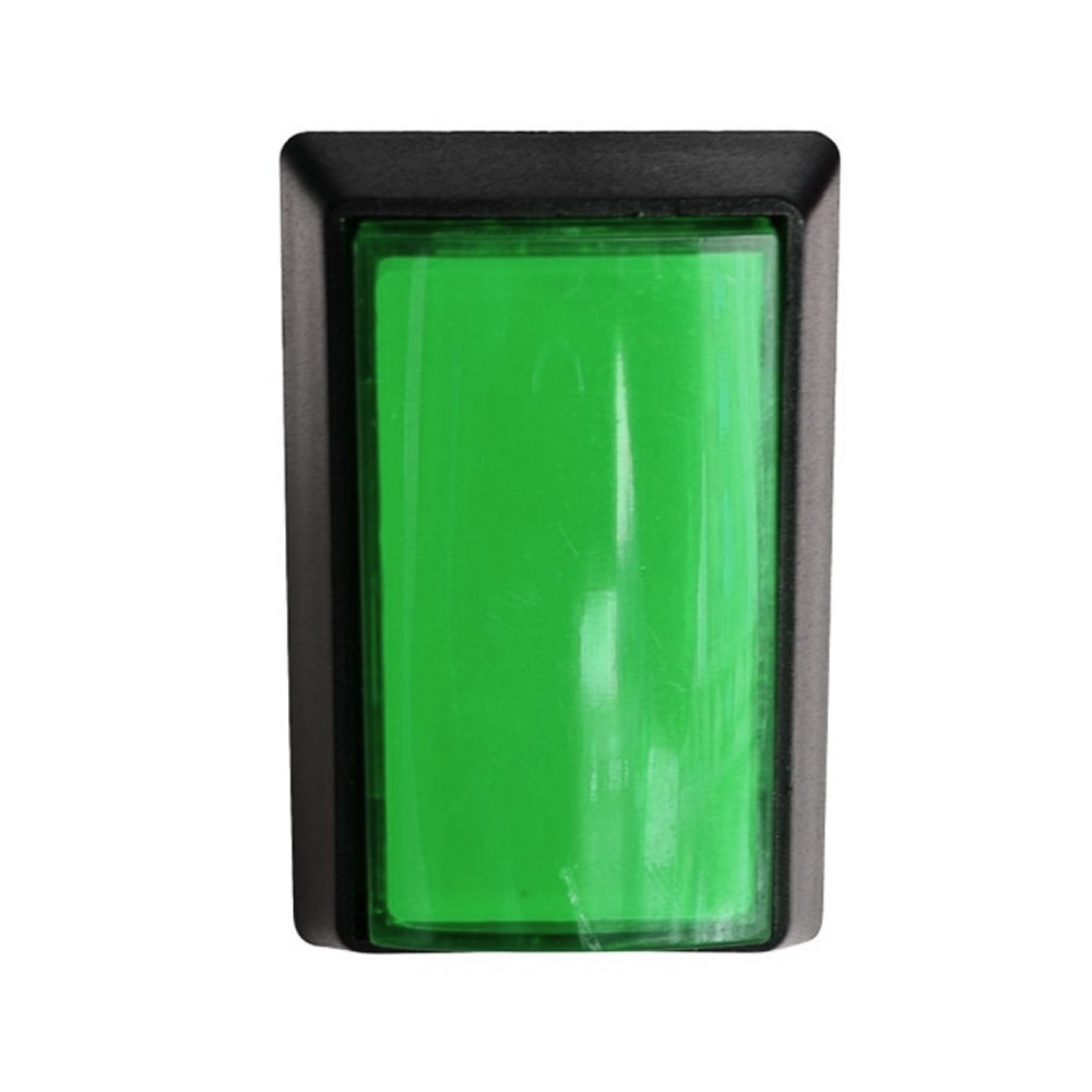 Green Arcade Square Rectangle Buttons LED Push Illumilated W/ Microswitch C