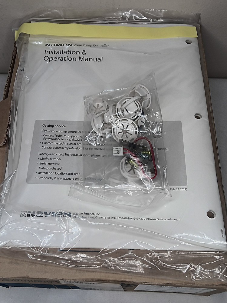 Navien PFMZ-02P-001 Zone Pump ControllerV2 for NCB/NFB/NHB with manual