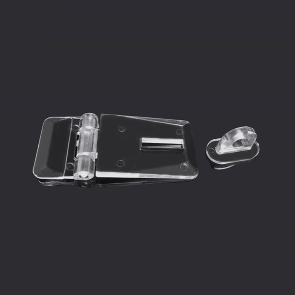 10 Sets Lock Bag Accessories Tool Box Hasp Latch Mini Clear Plastic Locks