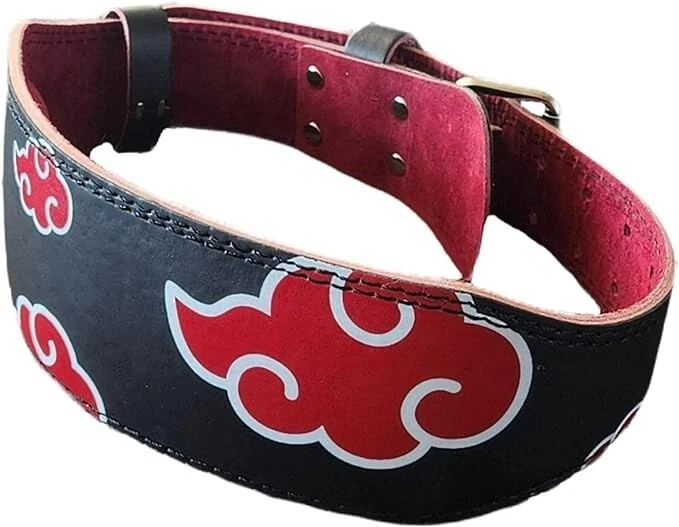 Anime Red Cloud Leather Lifting belt