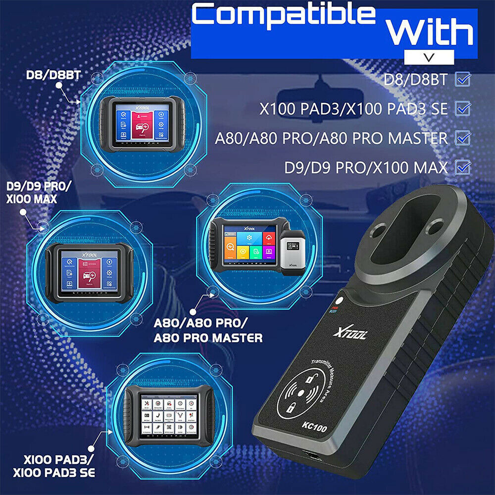 XTOOL KC100 Car Immobilizer K!ey Program Matching for D8/ D9 PRO/ X100 PAD 2/3