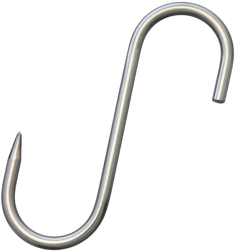 Lonatini Large Hanging Meat Hook, Stainless construction, # LONA502