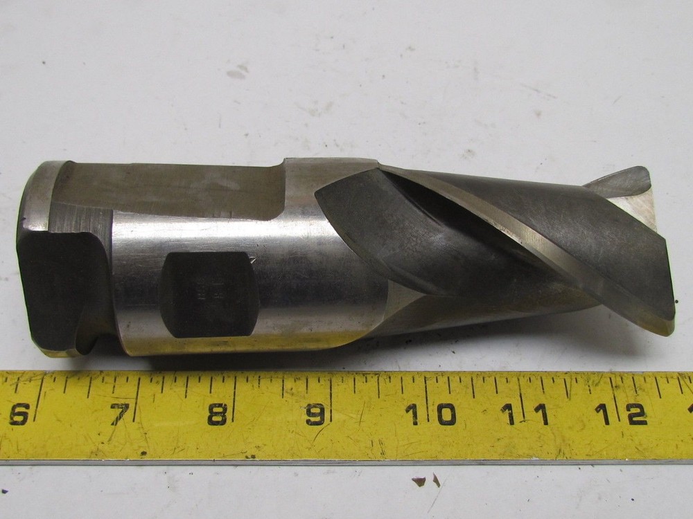 8-E 2" Right Hand 2 Flute HSS 3" Cut End mill 2" combination shank