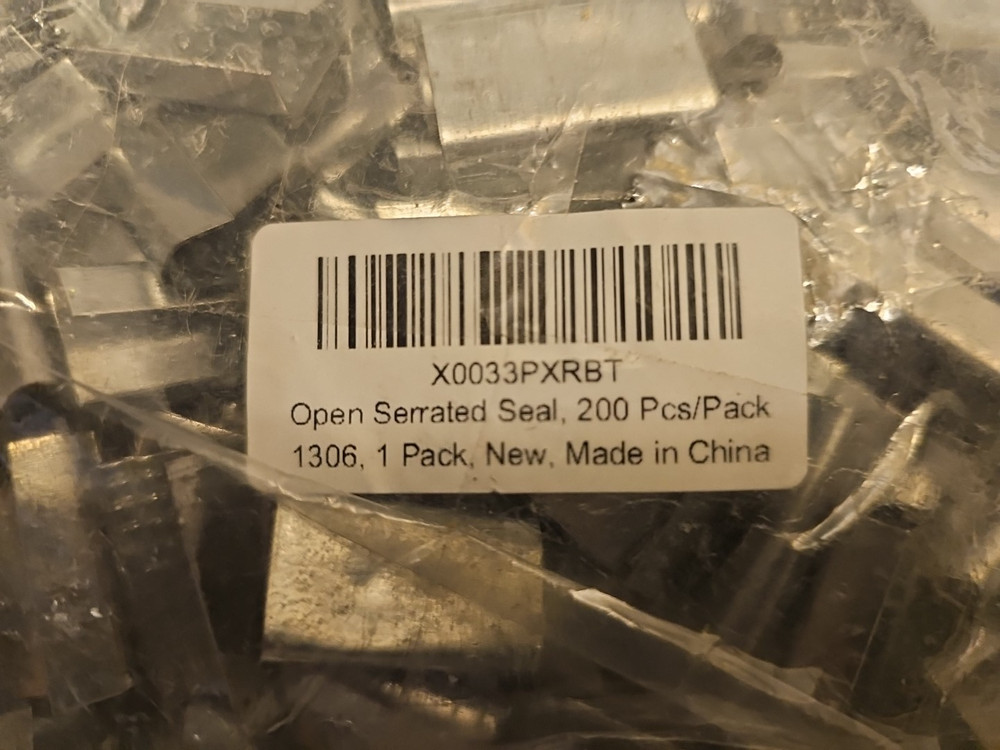 200 Pack Open Serrated Seal, 200PCS/Pack.