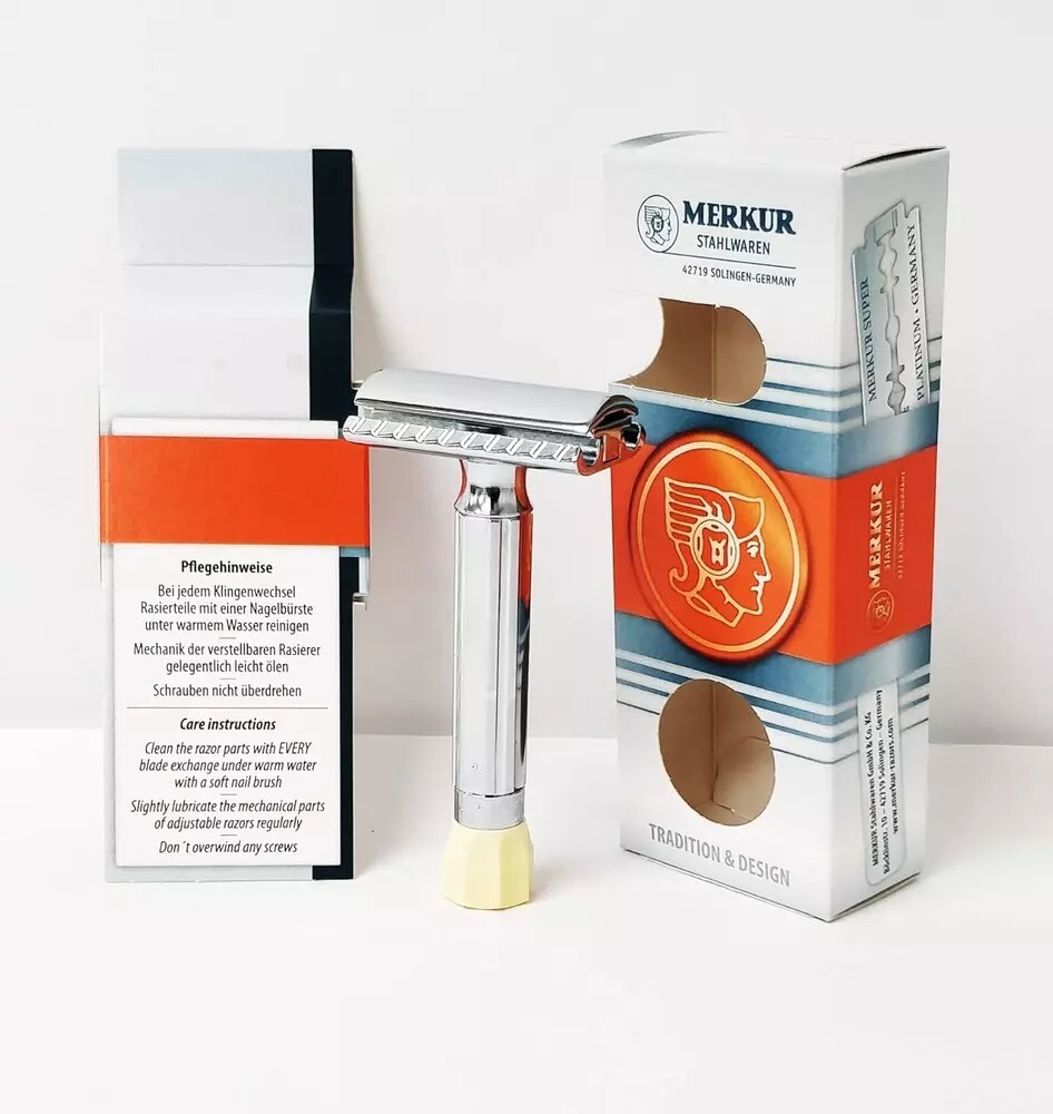 Merkur Progress 500 Adjustable Double Edge DE Safety Razor - Short Handle