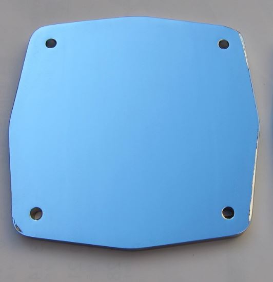 Lowrider Hydraulics backing plate, polished,chrome,shiny, 1 pack