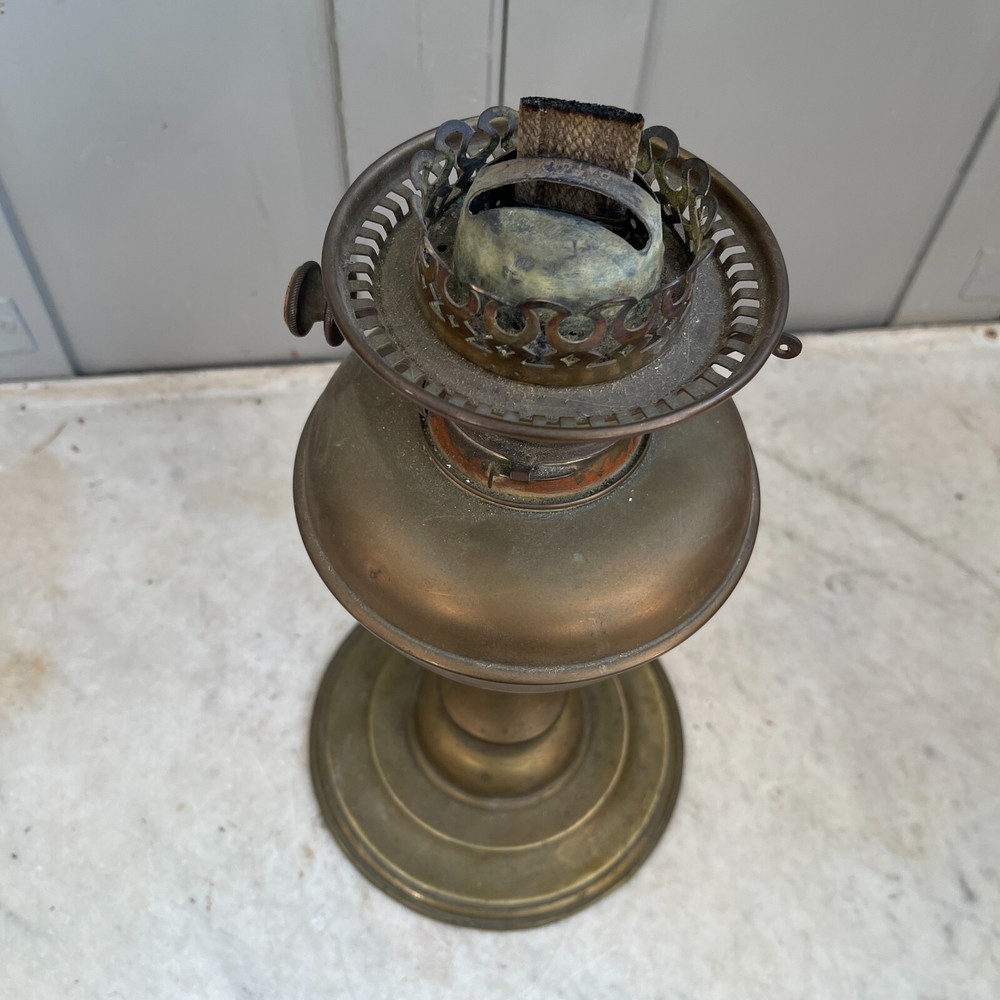Antique brass paraffin lamp