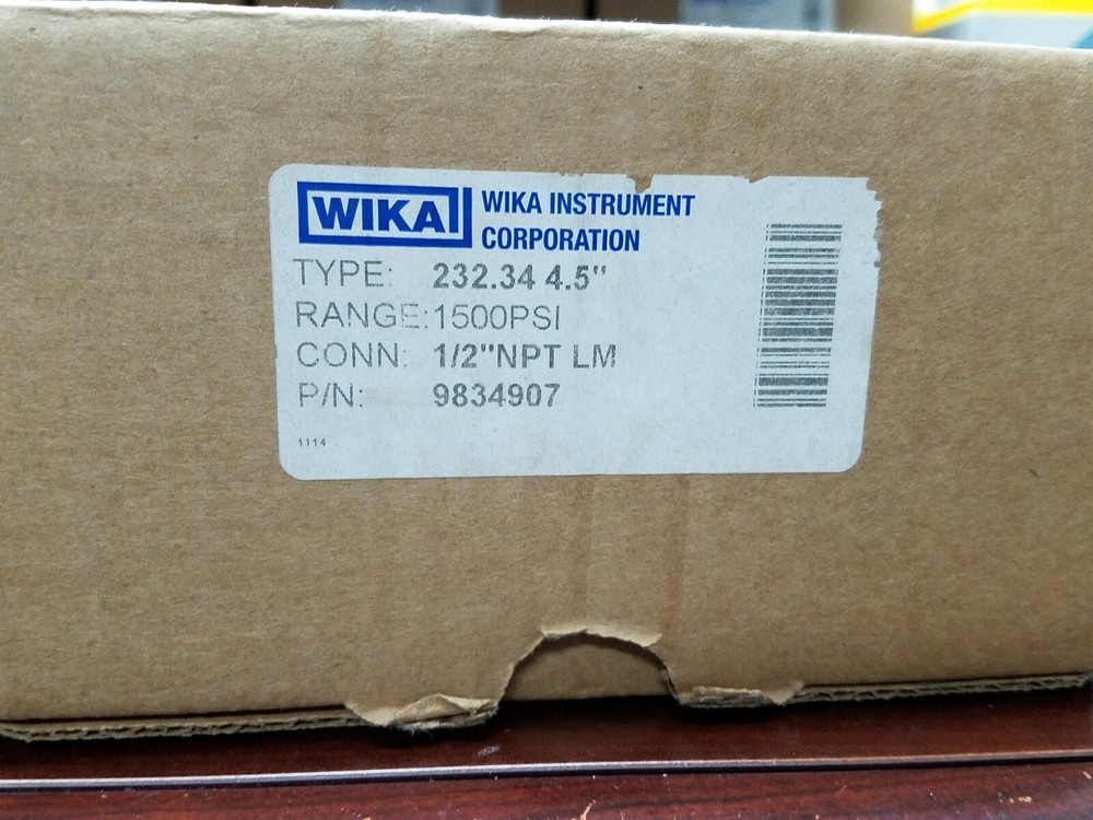 WIKA INSTRUMENTS 232 34. 4.5" 9834907 1500 PSI