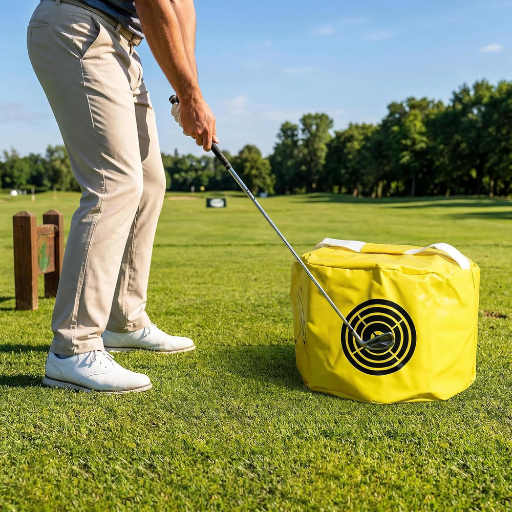 Golf Impact Bag | Golf Swing Trainer & Practice Tool for Beginners, Portable Pow