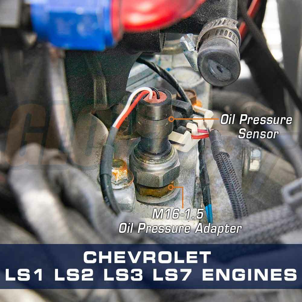 GlowShift Sensor Thread Adapter Swap Kit for Chevy LS1 LS2 LS3 LS7 LSX Engines