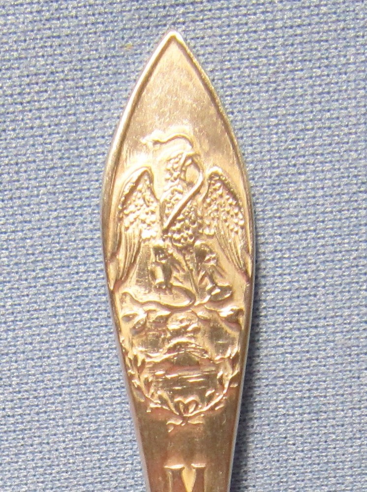 Antique EAGLE MEXICO Sterling Silver Demitasse Spoon