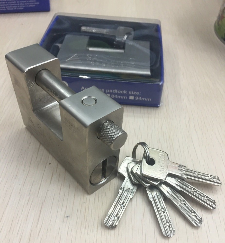 2 PCs Keyed A Like Heavy Duty Warehouse Padlock/Chain Lock 94mm Container Garage